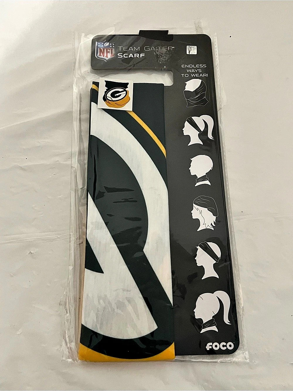 FOCO Green Bay Packers Team Gaiter Scarf Green & White